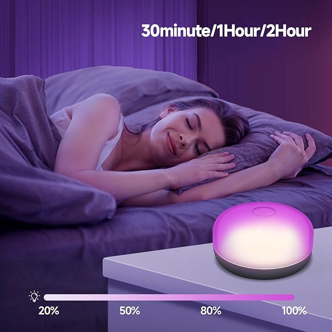 2PACK Rechargeable LED Shower Light with Remote, 15 RGB Colors Mood Lighting Without Wiring,Dimmable Ceiling Light for Bathroom Living Room Closet Bedroom