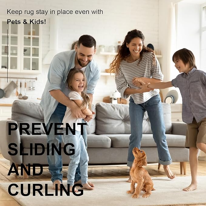 Home Techpro Double Sided Rug Pad Gripper for Hardwood Floors No Damage, New Materials to Non Slip Rug Pads, Under Rug Carpet Tape : Keep Your Rug in Place & Make Corner Flat