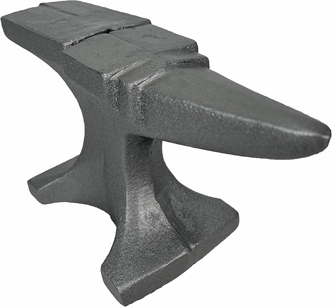 Cast Iron Anvil Bookends Set of 2-8" L x 4.5" H x 3.25" D - Rustic Grey Book Holders for Home or Office Décor - Industrial Metalwork Decoration