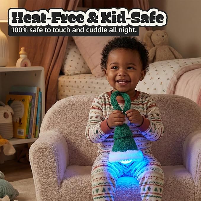 Aesthetic Plush LED Night Light, 1200mAh Rechargeable Mood Lamp, 3 Color Temperatures (Warm/Nature/Cool), 150 Lumens Dimmable Nursery Light with Remote, 1-4H Timer, Bedside Decor, Geen