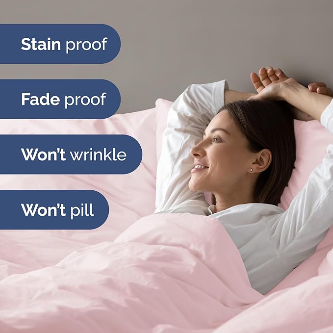 Duvet Cover Twin/Twin XL Size Set - Extra Soft Duvet Cover 68 x 90 with 1 Pillow Sham - Hotel Luxury, Easy Care and Fade Free w/ Zipper Closures & Ties - Comfy, Breathable Bedding Set (Lavender Pink)
