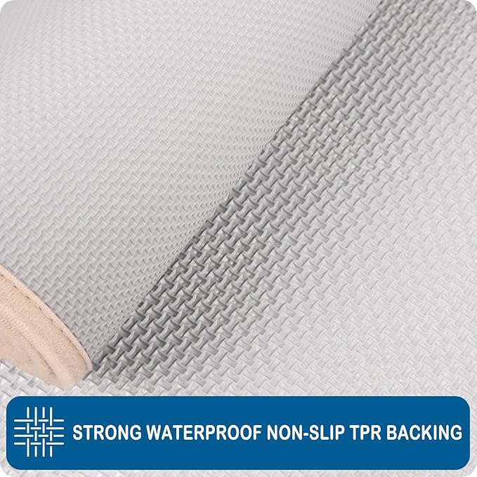 PURRUGS Machine Washable Kitchen Runner Rug 24" x 59", Non-Slip/Skid Hallway Runner Rug, Super Absorbent Soft Area Rug for Kitchen, Hallway & Laundry, Beige
