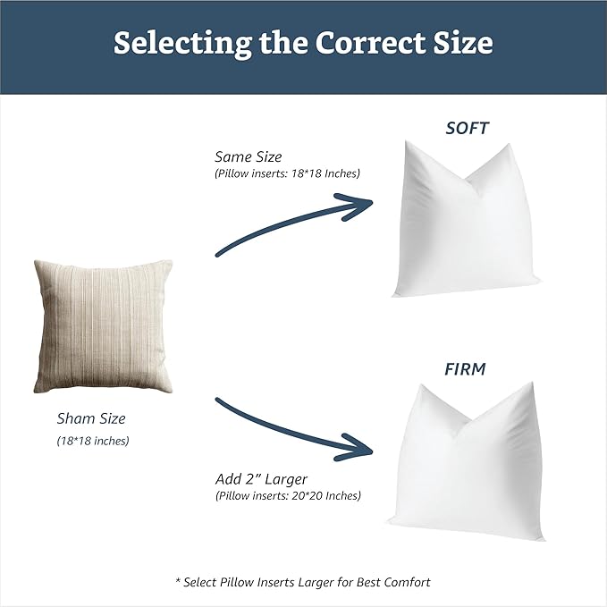 COZY ONE 30x30 Big Square Pillow Inserts - Fluffy Feather and Down Filling, 100% Cotton Shell - Indoor Decorative Pillow Inserts (30x30 inch, White, Set of 2)