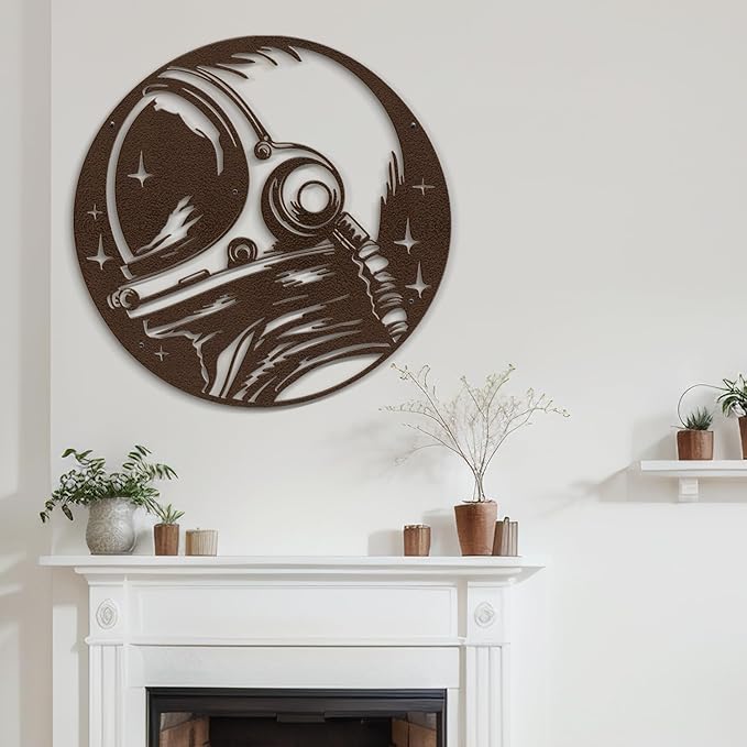 SIGNLEADER Metal Wall Art Decor Touch of Class Vortex Modern Abstract Wall Sculpture Hangings Home Decoration for Living Room, Bedroom, Bathroom, Kitchen, Outdoor - 18" Bronze