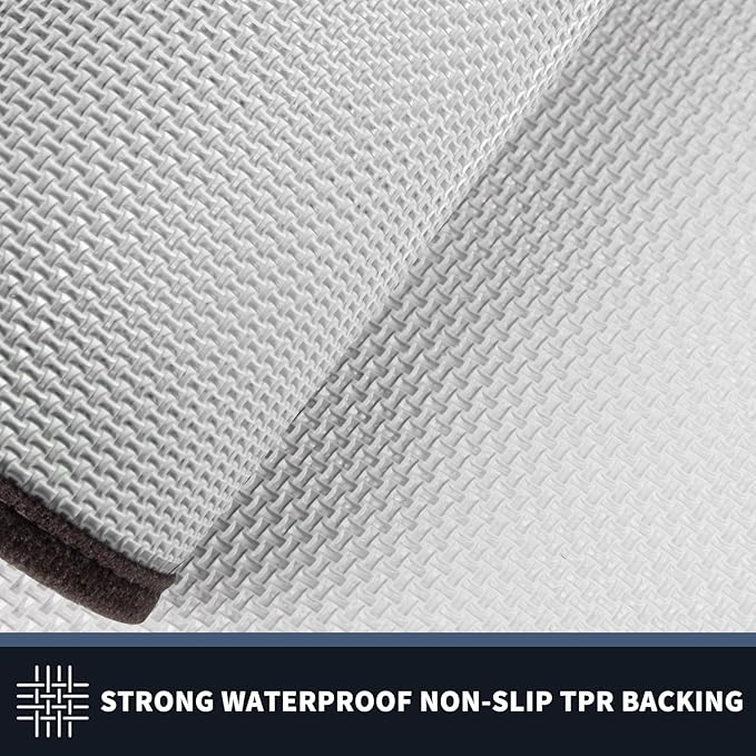 PURRUGS Dirt Trapping Door Mat 20" x 32", Non-Slip Machine Washable Entryway Rug, Entrance Mat, Indoor Front Door Mat, Super Absorbent Entry Rug for Muddy Shoes & Paws, Grayish Brown & Coffee