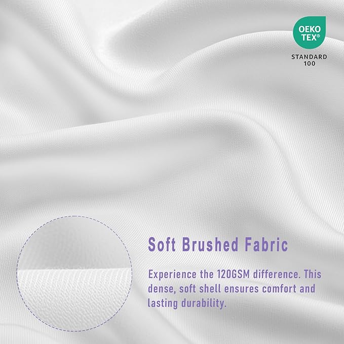 Wuuyuef 20x20 Pillow Inserts Set of 2, Hypoallergenic Soft Fluffy Decorative Throw Pillow Inserts with Purple Reinforced Edges, Machine Washable, for Sofa Couch, White
