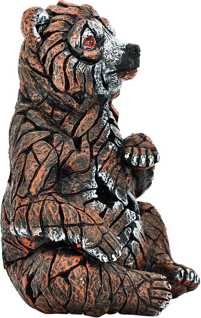 Natural Design Architecture Lifestyle N Adam & Friends Home Decor Stone Resin Wilderness Statue Sculpture | 1-Piece | Sitting Bear Cub