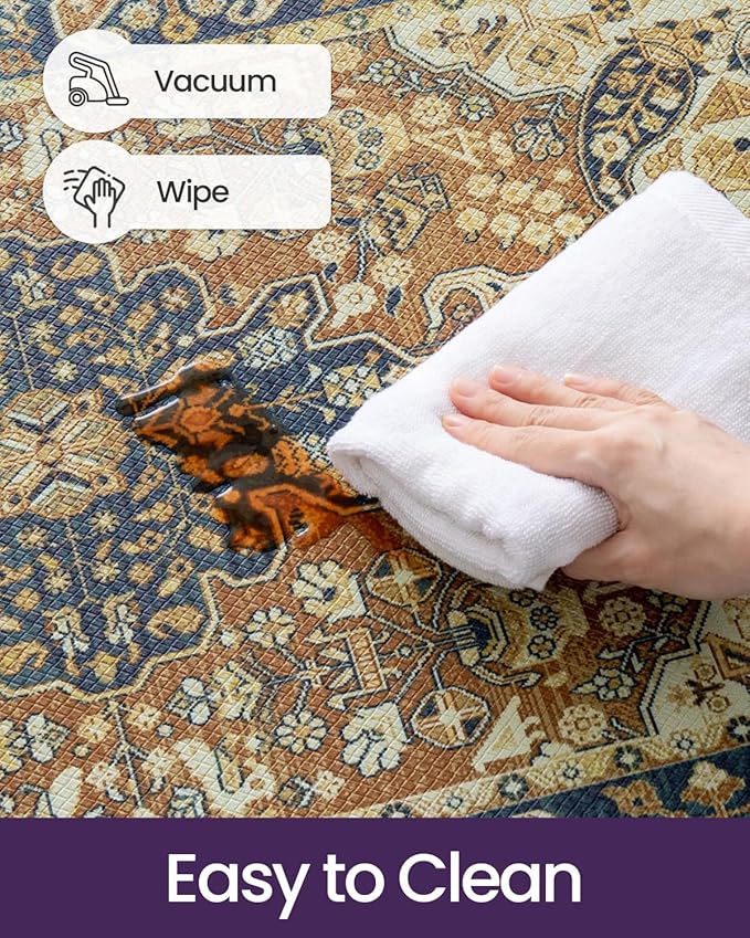 DEXI Kitchen Mats for Floor Cushioned, 23x35+23x59 Extra Large Runner Rug Non Slip, Waterproof Soft Comfort Standing Padded Anti Fatigue Decorative Set of 2, Brown Beige