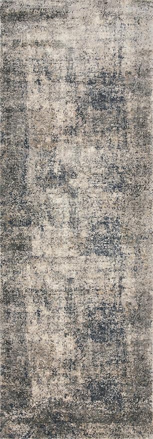 Loloi Teagan Collection TEA-05 Denim/Slate 3'-4" x 5'-7" Accent Rug, Large, Soft Neutral Rug, High-Traffic for Living Room, Bedroom, Home Office, Dining Area