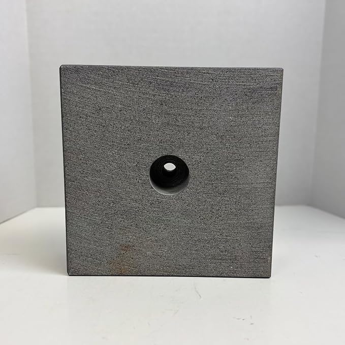Premium Black Marble Display Base with Center Mount Hole – Polished Stone Pedestal Stand for Sculpture, Statue, Art, Awards, Lamps & Decor (2 3/4x2 3/4x1 1/2")