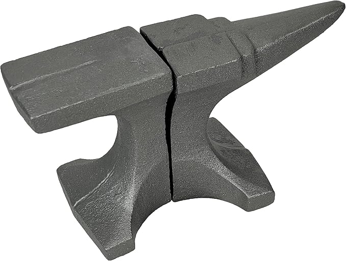 Cast Iron Anvil Bookends Set of 2-8" L x 4.5" H x 3.25" D - Rustic Grey Book Holders for Home or Office Décor - Industrial Metalwork Decoration