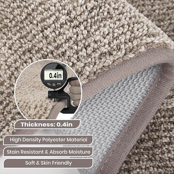 Washable Kitchen Rug 24" x 35.5" / 60cm x 90cm, Non Slip Kitchen Mat for Floor, Absorbent Indoor Throw Rug for Laundry, Bathroom, Bedroom, Door