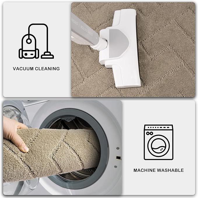 PURRUGS Dirt Trapping Door Mat 20" x 31.5", Non-Slip Machine Washable Entry Rug, Dog Doormat, Indoor Front Door Mat, Super Absorbent Entryway Rug for Muddy Shoes & Paws, Taupe