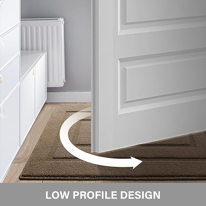 GRANNY SAYS Front Door Mat Outside Entrance, Welcome Matt Indoor Non-Slip, Door Mats for Outdoor, Entryway Front Porch Matt Low Profile Resist Dirt Easy to Clean, 36" x 24", Light Brown