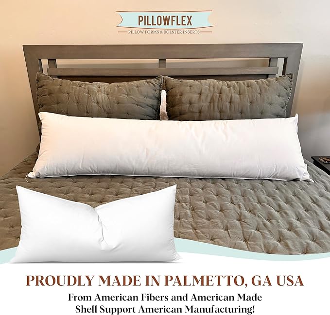 Pillowflex Premium Polyester Throw Pillow Insert - 13x19 - Ultra Soft Large Rectangle Throw Pillow, Couch Sham, Lumbar, Back, Sofa - Machine Washable - Decorative Accent Form - 1 Soft Pillow