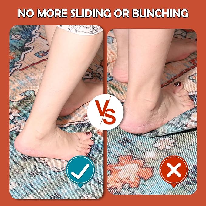 Waterproof Rug Pad, Thick 2x10 Ft Under Area Rug Carpet Pad, Non Slip Rug Pads for All Floors and Hardwood Floors Finishes, Keep Carpets in Place Soft and Prevent Rug from Wrinkling or Buckling