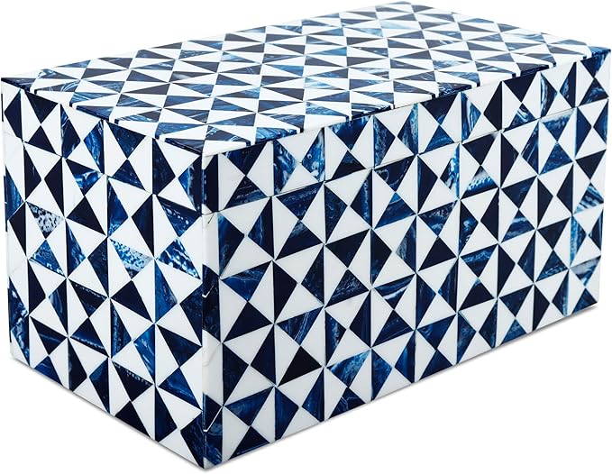 Handicrafts Home Decorative Storage Box 10x6 – Remote Organizer Box with Lid, Modern Decorative Keepsake Box, Boho Shelf Décor, Memory Box for Photos or Letters, Decorative Box for Table Décor