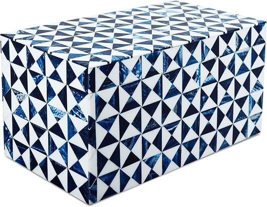 Handicrafts Home Decorative Storage Box 10x6 – Remote Organizer Box with Lid, Modern Decorative Keepsake Box, Boho Shelf Décor, Memory Box for Photos or Letters, Decorative Box for Table Décor
