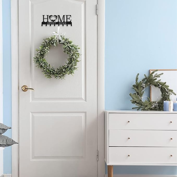 Keys Holder for Wall, Sweet Home Keys Rack, Wall Mounted Hooks, Metal Decor for Christmas Halloween Entryway Kitchen Hallway Garage Office