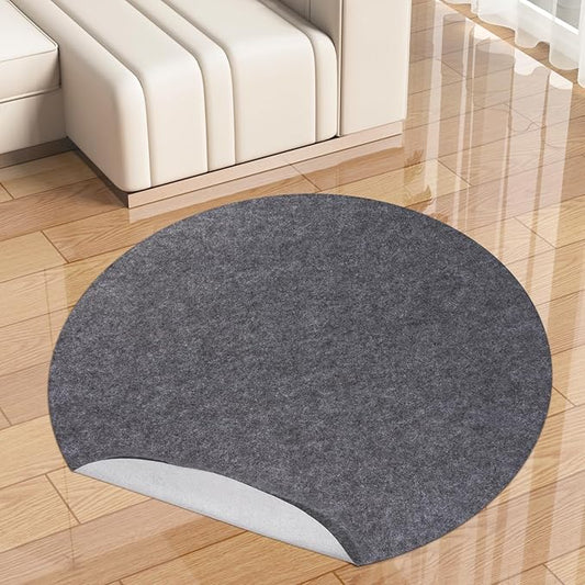 Non-Slip Rug Pads,Round 4 Ft Waterproof Extra Large Area Rugs Non Skid Rug Pad for All Floors and Finishes Durable Hardwood Floor Protective Felt Keeps Rugs in Place, Safe and Secure