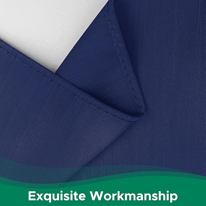 Biscaynebay Wrap Around Bed Skirts for Full & Full XL Beds 17" Long Drop, Navy Adjustable Elastic Dust Ruffles Easy Fit Wrinkle & Fade Resistant Silky Luxurious Fabric Solid Machine Washable