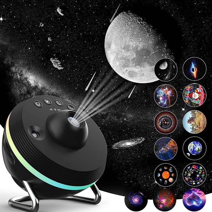 Star Projector,Galaxy Projector for Bedroom,Planetarium Space Ceiling Starry Sky Night Light with 13 Galaxy Discs,Meteor & Lighting Effects,Sky Light for Kids Adults Party Home Decor,Christmas Gift