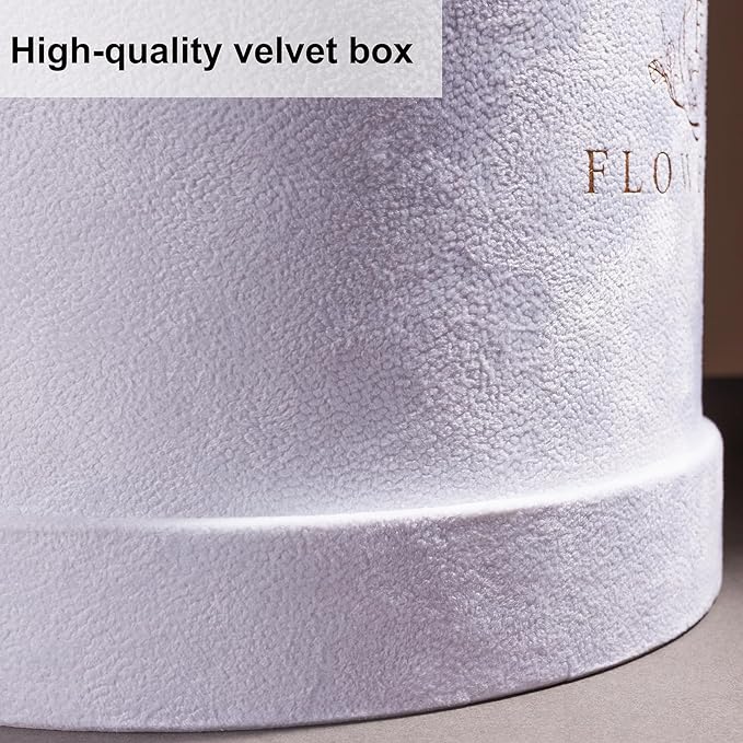 27 Flowers in a Luxury Suede Box, Birthday Gifts for Women, Preserved Flowers, Mothers Day Roses Gift for Mom, White