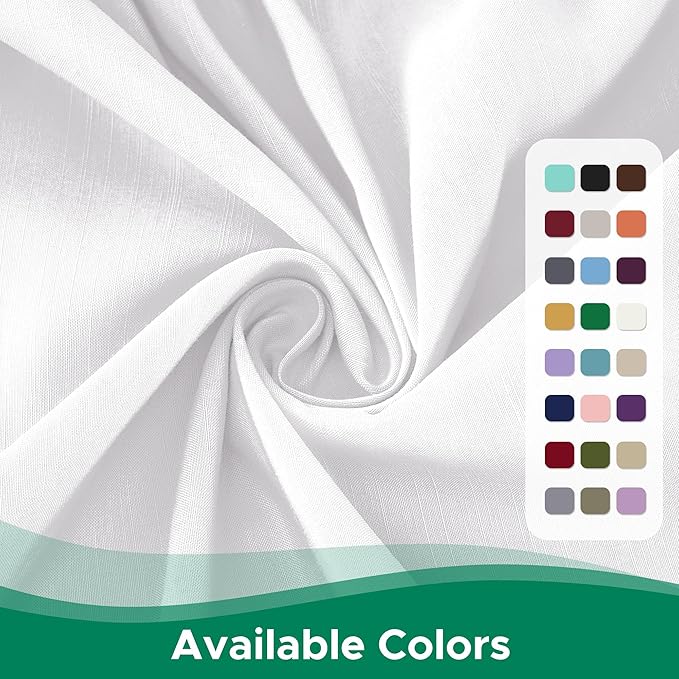 Biscaynebay Wrap Around Bed Skirts for Full & Full XL Beds with Short Drop of 12", White Adjustable Elastic Dust Ruffles Easy Fit Wrinkle Resistant Silky Luxurious Fabric Machine Washable