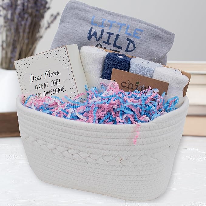 MagicWater Crinkle Cut Paper for Gift Baskets - 2LB - Baby Blend - Perfect for Shredded Paper Filler, Basket Filler, Gift Boxes, Bridesmaid Gifts, Christmas Stuffers & More – Ideal for All Occasions