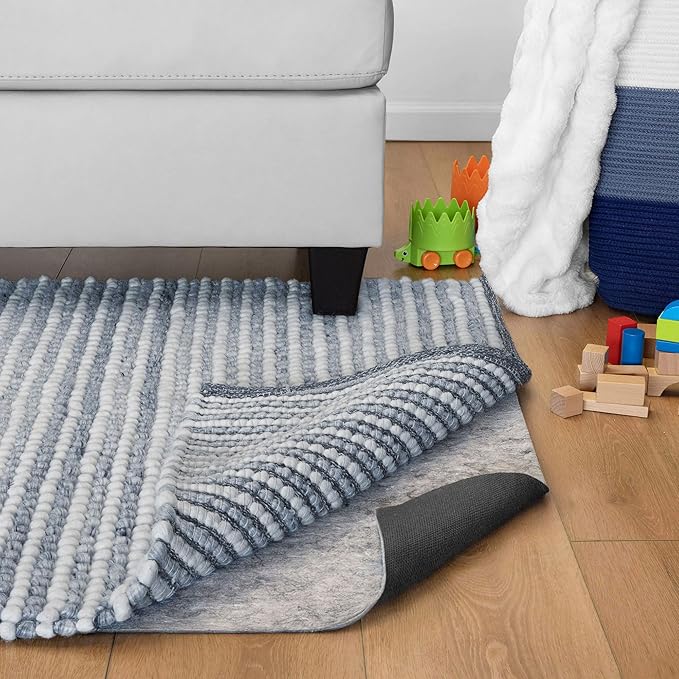 RUGPADUSA - Dual Surface - 2'x12' - 1/8" Thick - Felt + Rubber - Non-Slip Backing Rug Pad - Adds Low-Profile Comfort and Protection
