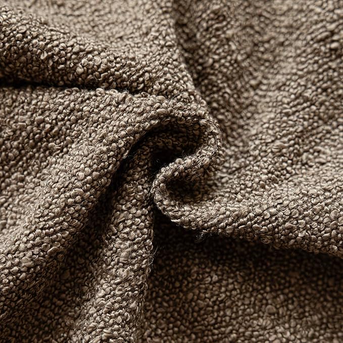 Foindtower Decorative Textured Boucle Throw Pillow Covers Accent Solid Pillow Cases Neutral Soft Cozy Couch Cushion Case for Chair Sofa Bedroom Living Room Home Decor 22x22 Inch,1PC,Light Brown
