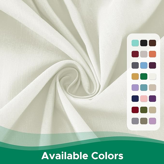 Biscaynebay Wrap Around Bed Skirts for Queen Beds 17" Long Drop, Ivory Adjustable Elastic Dust Ruffles Easy Fit Wrinkle & Fade Resistant Silky Luxurious Fabric Solid Machine Washable