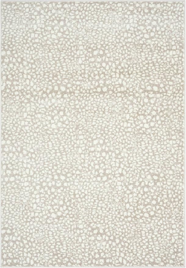 Abani Beige Cheetah Print Area Rug Rugs, Arto Collection - Contemporary Durable Accent Rug (2'x3')