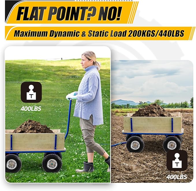 MZREXN 2-Pack 10" Flat Free Solid Tires 4.10/3.50-4 Tire and Wheel, with 5/8" Axle Bore Hole, 2"-2.2" Offset Hub, for Hand Truck, Garden Cart,Trolleys, Yard Trailers, Utility Cart, Silver