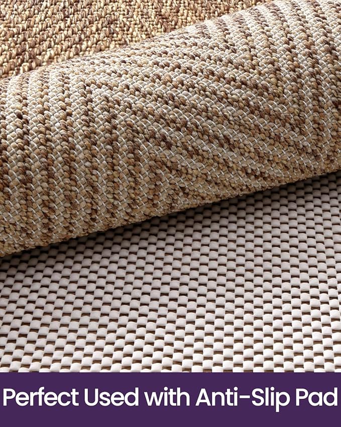 DEXI Dirt Trapper Door Mat, 48x72 Washable Doormat, Dirt Resistant and Absorbent, Easy Clean Low-Profile Floor Rugs for Entryway, Front Door, and Inside Entrance, Brown