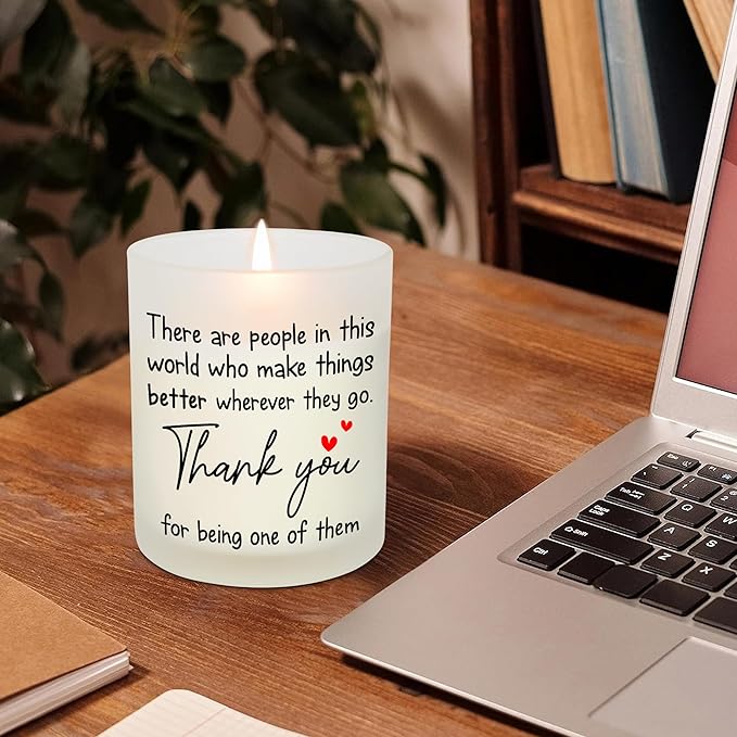 OASSIE Galentines Thank You Gifts for Women - Vanilla Lavender Candle 10 Oz - Inspirational Birthday Valentines Day Gifts for Friend Women Coworkers Teachers Nurses Boss Employees, Appreciation Gift