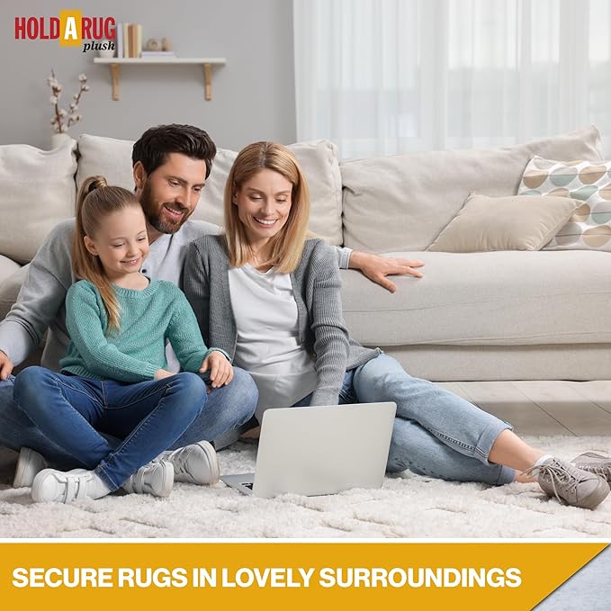 Hold-a-Rug Plush 2' x 11' Nonskid, Nonslip Rug Pad, Reversible Gripper, ¼ Thick, Safe for All Floors and Carpet, Keep Area Rugs Secure