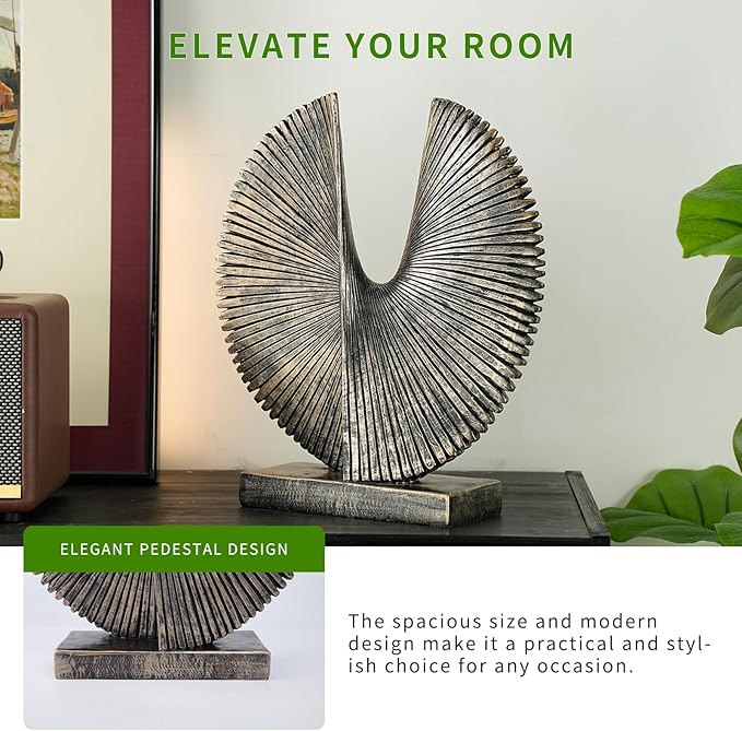 Modern Abstract Round Decorative Sculpture , Dining Living Room Desk Decor,Geometric Home Decor Statues,Shelf Top Decor Aesthetics,making it perfect for placing coffee tables or office shelves