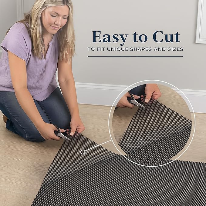 Veken Runner Rug Pad Gripper for Hardwood Floors, Non Slip 2x6 Ft Black Rug Pads for Area Rugs, Thick Rug Grippers for Tile Floors, Under Carpet Anti Skid Mat, Keep Your Rugs Safe and in Place