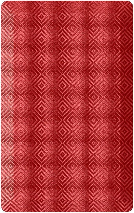 Ophanie Kitchen Mats for Floor, 3/4 Inch Thick Kitchen Rugs, 20''x32'' Anti Fatigue Standing Cushioned Mat, Waterproof,Comfort Ergonomic Mat for Office, Home, Sink, Red Non-Slip Bottom