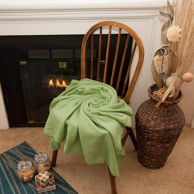 (24 Pack) Bulk Fleece 50x60 Throw Blankets for Wedding Favors, Homeless Women, Men, Homes, Bed, Sofa, Couch, Office, Pet Blankets, Travel | Soft Warm Lightweight Throw Blankets in Bulk (Green)