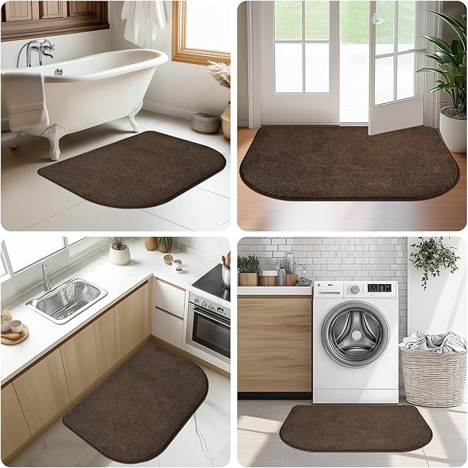 Washable Kitchen Rug 24" x 35.5" / 60cm x 90cm, Non Slip Kitchen Mat for Floor, Absorbent Indoor Throw Rug for Laundry, Bathroom, Bedroom, Door