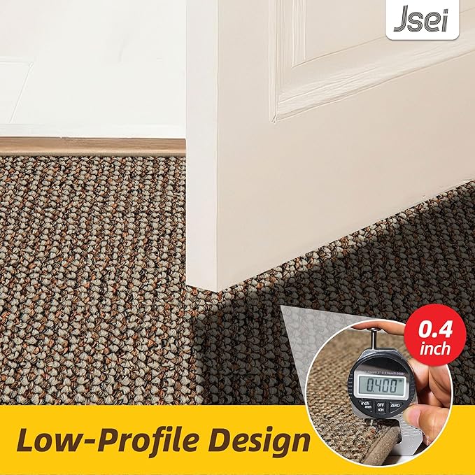 JSEI Dirt Trapper Door Mat 24"x36" Non-Slip Washable Entrance Mat, Dog Doormats, Absorbent & Fade-Resistant Floor Mats, Low Profile Welcome Mats for Entryway, Front Door, and Inside Entrance, Taupe