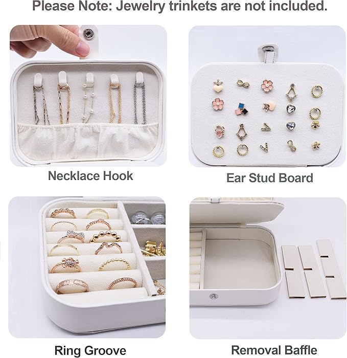 FYSIA Mrs Travel Jewelry Box Gift-Plush Velvet Trinkets Storage Organizer Case-Miss to Mrs Gift-Wedding Present for Bride-Bridal Shower Presents for Bride-Bachelorette Party Keepsake-Rose Golden
