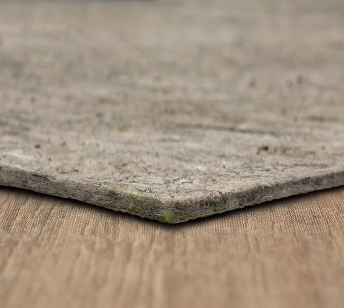 Mohawk Home 7' x 10' Non Slip Grip Rug Pad 1/4" Thick Dual Surface Felt Cushion + Rubber Gripper - Safe for All Floors