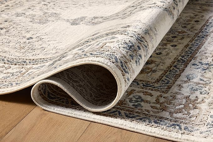 Loloi Teagan Collection TEA-02 Oatmeal/Ivory 2'-8" x 13' Runner Rug, Large, Soft Neutral Rug, High-Traffic for Living Room, Bedroom, Home Office, Dining Area