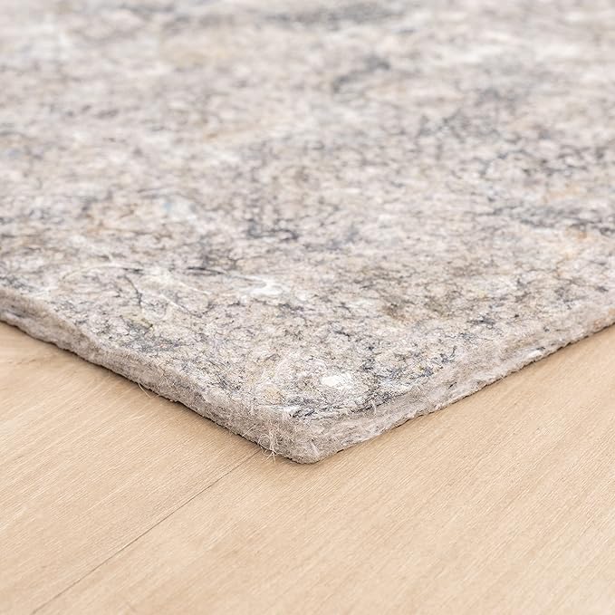 Mohawk Home 3' x 12' Non Slip Grip Rug Pad 3/8" Thick Dual Surface Felt Cushion + Rubber Gripper - Safe for All Floors