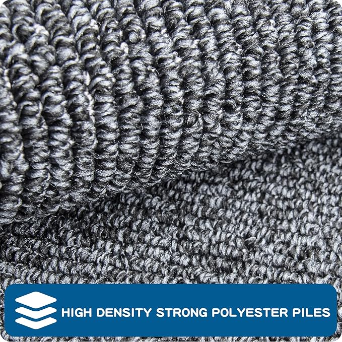 PURRUGS Machine Washable Kitchen Runner Rug 2ft x 6ft, Non-Slip/Skid Hallway Runner Rug, Super Absorbent Soft Area Rug for Hallway, Kitchen & Laundry, Rolled Packaging, Charcoal