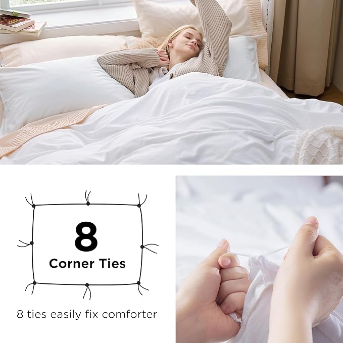 Bedsure Taupe Duvet Cover Queen Size - 3 Pieces Prewashed Cotton-Like Extra Soft Bedding Set, Includes 1 Duvet Cover 90x90 Inches with Zipper Closure & 2 Pillow Shams, Comforter Not Included