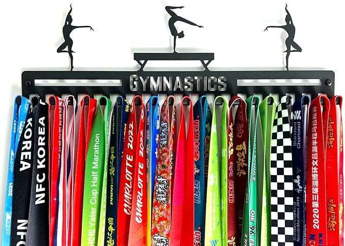 Gymnastics, Dance, Cheer Medal Hanger Display, Medal Holder Ribbon Display & Award Medal Rack, Great Dance Gifts for Kids
